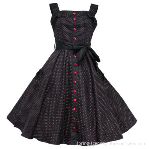 50s Vintage Rockabilly Prom Sun Dress CS-B09